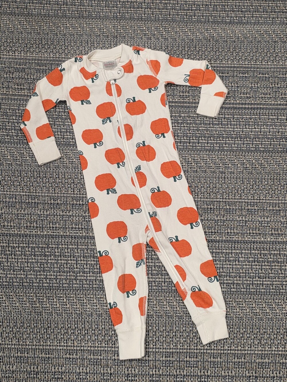 Hanna Andersson Pumpkin Footless Pajamas 18-24 Months One Piece Sleeper